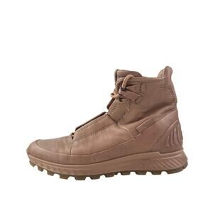 ECCO Exostrike Women's Brown Leather Round Toe Lace Up Hiking Boots Size 7-7.5